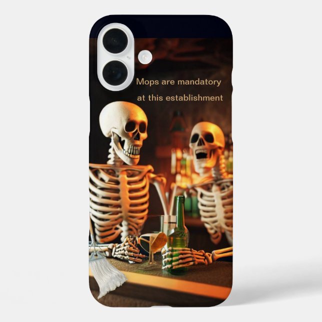 Skeletons at a bar Case-Mate iPhone case (Back)