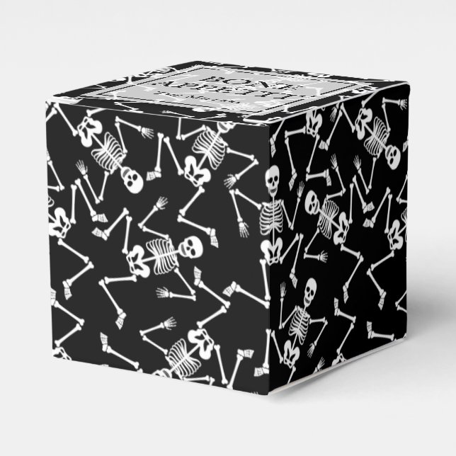 Skeletons BONE APPÉTIT Black Favour Box (Front Side)
