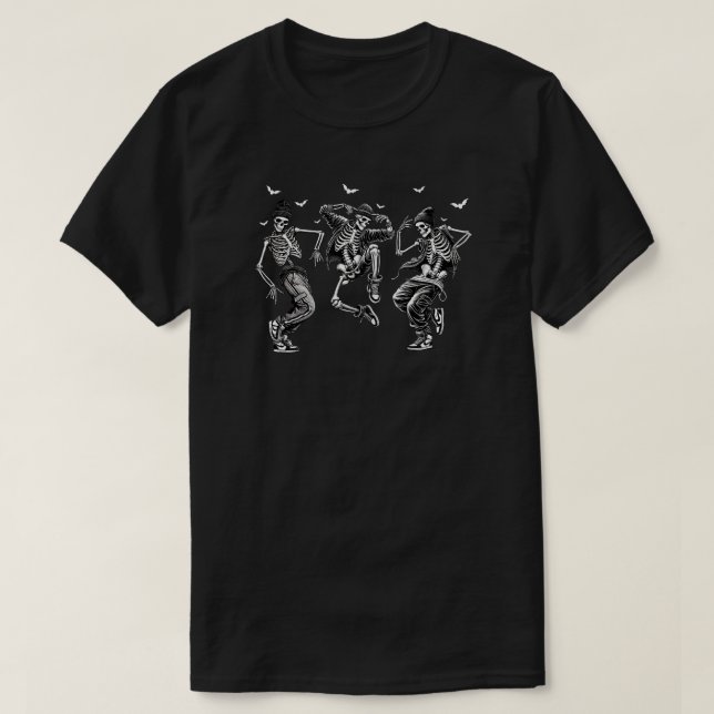 Skeletons Break Dancing T-Shirt (Design Front)