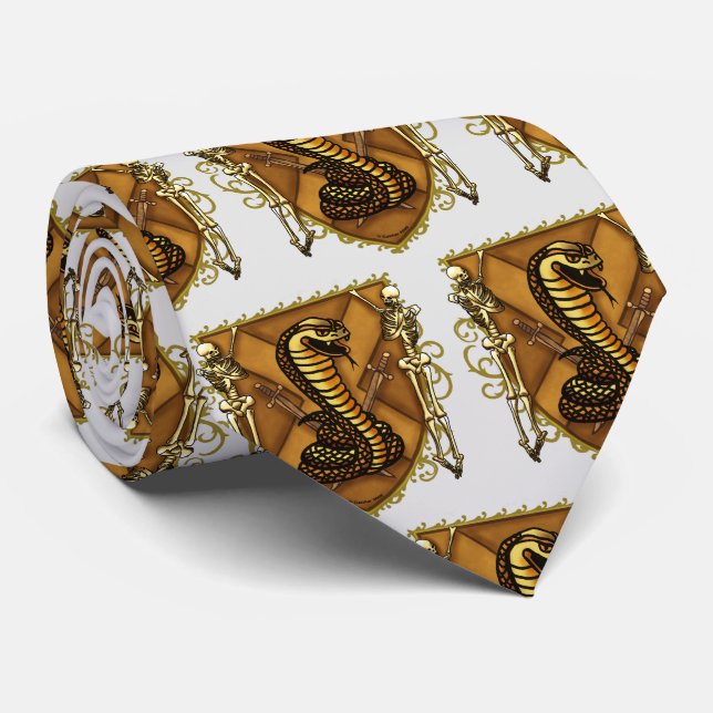 Skeletons Cobra Shield surname Tie (Rolled)