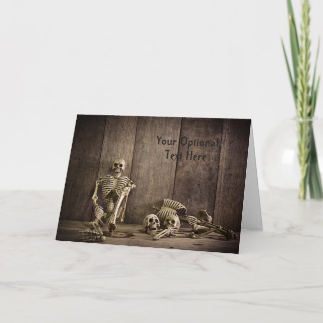 Skeletons custom greeting card (Front)