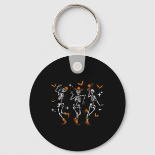 Skeletons Dance Cowboy Western Halloween Costume M Key Ring