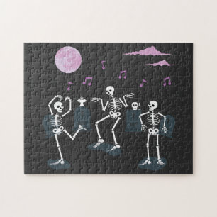 Skeletons Dancing in a Circle Jigsaw Puzzle