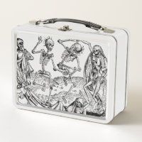 Skeletons Danse Macabre Lunch Box