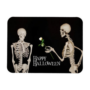 Skeletons Funny Romantic Happy Halloween Magnet