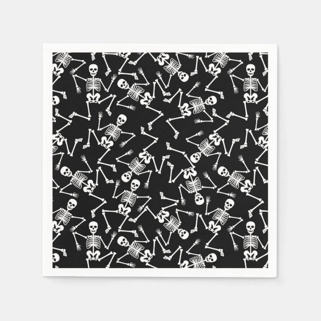 Skeletons Halloween Napkin (Front)