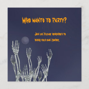 Skeletons - Halloween Party Invitation