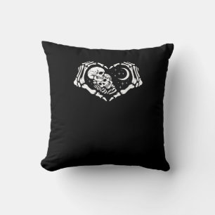 Skeletons Heart Hands Cushion