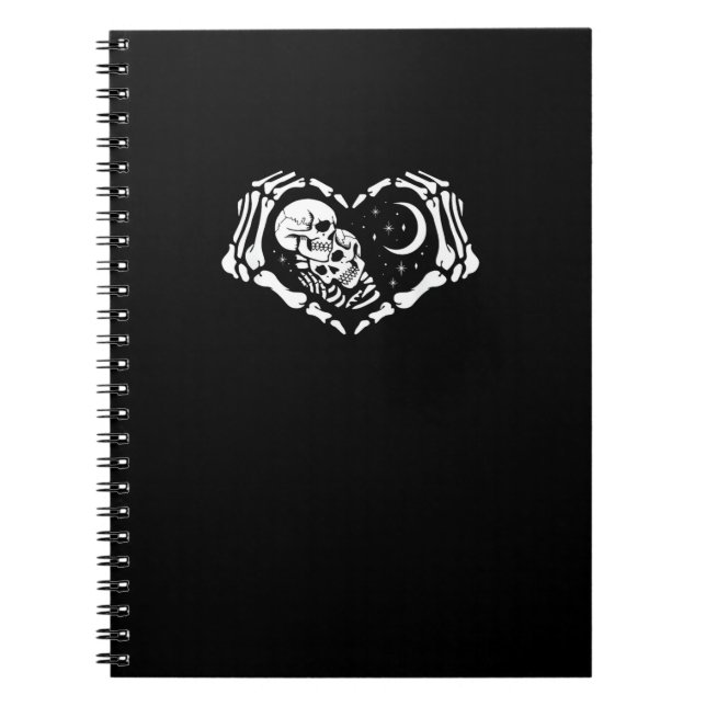 Skeletons Heart  Hands Notebook (Front)