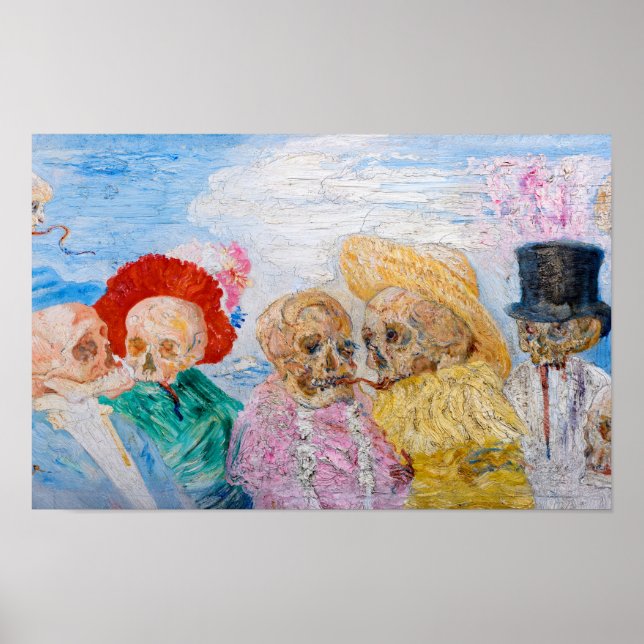 Skeletons in Disguise by James Ensor Poster (Front)