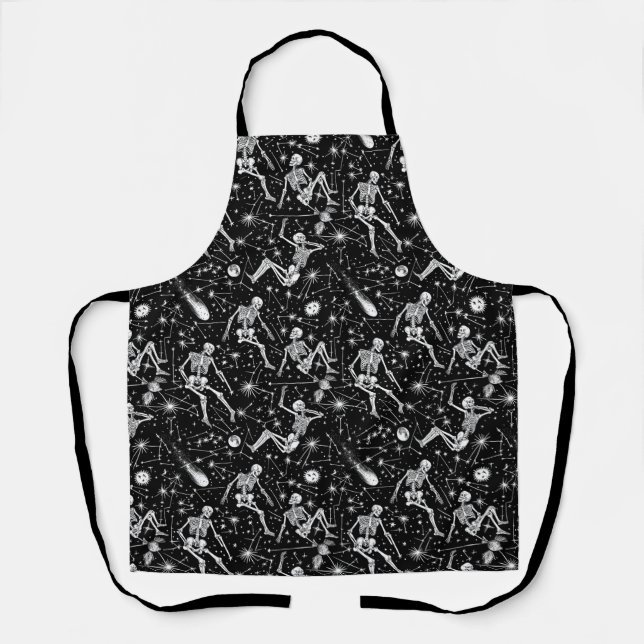 Skeletons in space background  apron (Front)