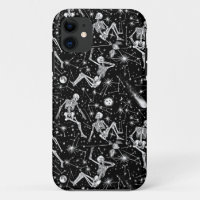 Skeletons in space background