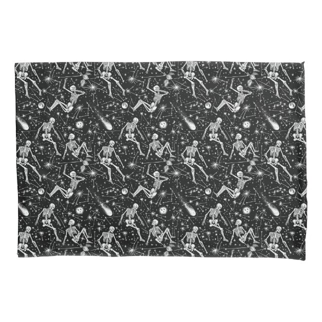 Skeletons in space background  pillowcase (Front)