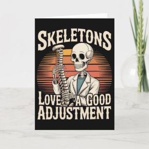 Skeletons Love A Good Adjustment Halloween Osteopa Card