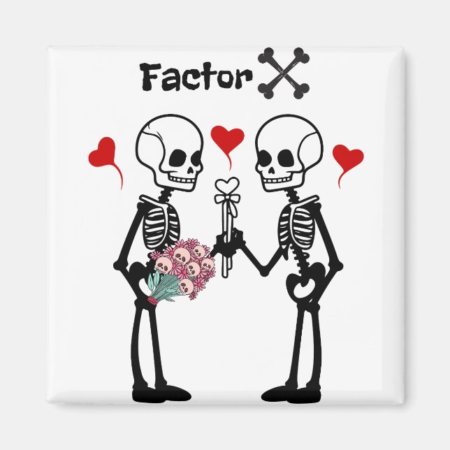 Skeletons lovers magnet (Front)