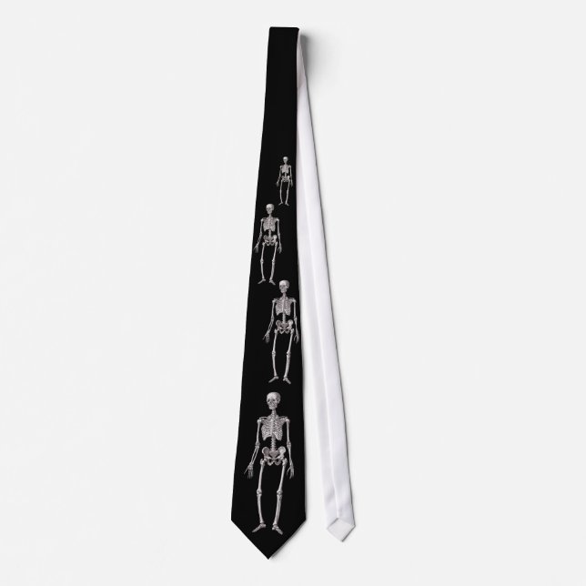 Skeletons on the March Halloween Spooky Tie (Front)