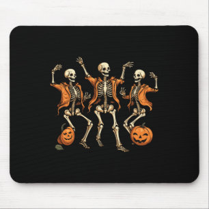 Skeletons Pumpkin Halloween Mouse Pad