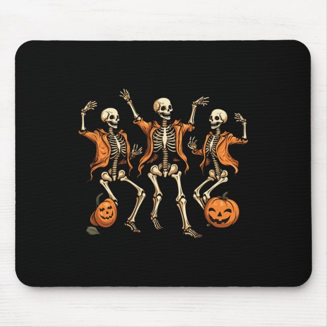 Skeletons Pumpkin Halloween  Mouse Pad (Front)