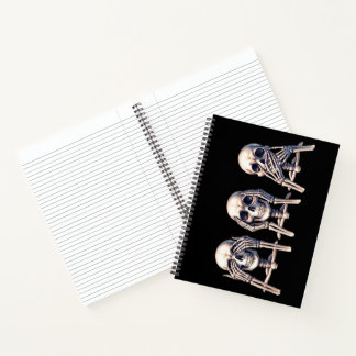 Skeletons: See no evil hear no evil speak no evil Notebook