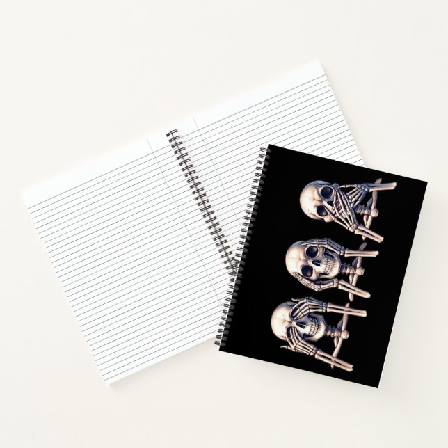 Skeletons: See no evil hear no evil speak no evil Notebook (Inside)