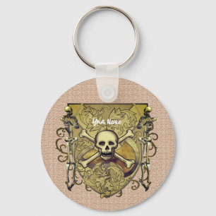 Skeletons Shield  Key Ring