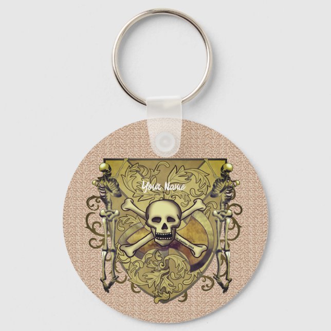 Skeletons Shield  Key Ring (Front)