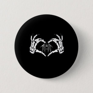 Skeletons Token Heart Hands 6 Cm Round Badge