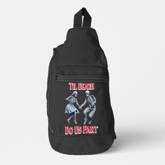 Skeletons Waltzing Till Death Do Us Part Sling Bag (Front)