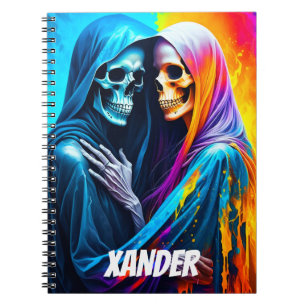Skeletons Wrapped in a Rainbow Personalised Notebook