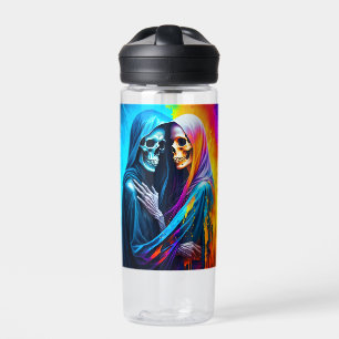 Skeletons Wrapped in a Rainbow Personalised Water Bottle