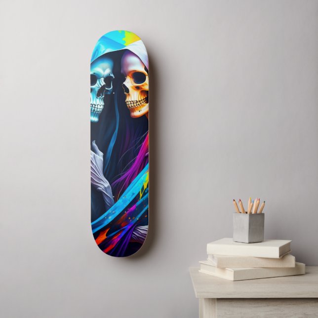Skeletons Wrapped in a Rainbow  Skateboard (Wall Art)