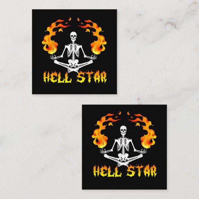 Skeletons Yoga Become Hell Star  Loyalty Card (Front/Back)