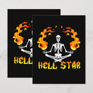 Skeletons Yoga Become Hell Star  Thank You Card