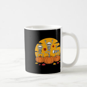 Skeletons Yoga Dancing Halloween Coffee Mug