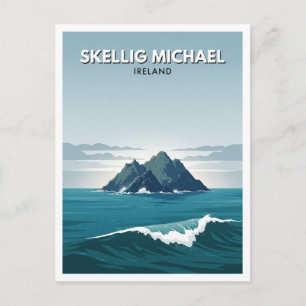 Skellig Michael Clifftop and Atlantic Swell Gift Postcard