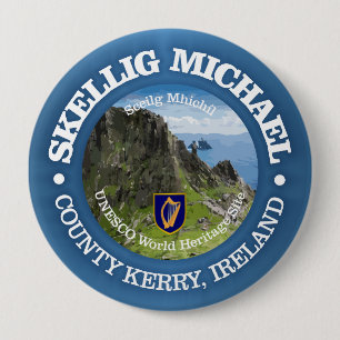 Skellig Michael (rd) 10 Cm Round Badge