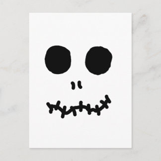 Skellinigtonesk Halloween Face Hallow Eyes Postcard