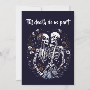 Skelton Lovers til death do us part Holiday Card