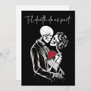 Skelton Lovers til death do us part Holiday Card