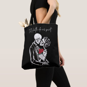 Skelton Lovers til death do us part Tote Bag