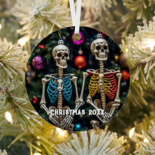 Skeltons and Colorful Ornaments Christmas 
