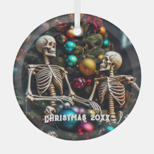 Skeltons and Colorful Ornaments Christmas 