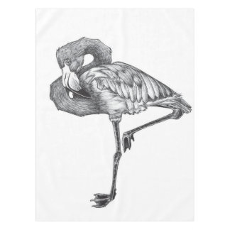 Sketch American BW Flamingo | Funny Flamingo Tablecloth