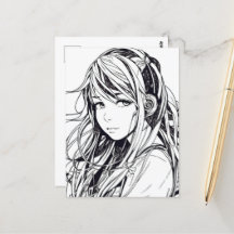 Sketch Anime Manga Girl Portrait