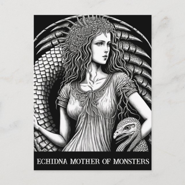 Sketch Art Echidna the Mother of Monsters Postcard (Front)