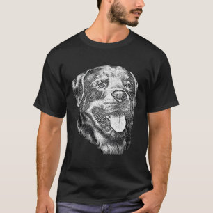 Sketch Artwork Face Portrait Dog Lovers Rott Gift  T-Shirt