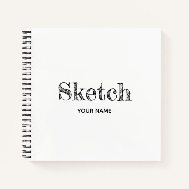 Sketch Book with Your Name Artist Notebook (Front)