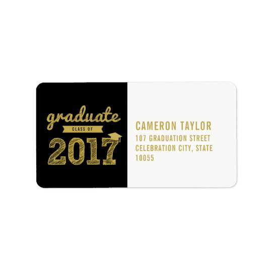 Sketch Class Of 2017 Graduation Address Labels