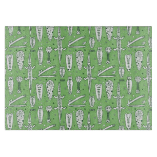 Sketch Crocodile Pattern Cutting Board