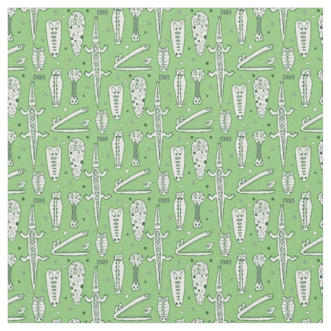 Sketch Crocodile Pattern Fabric (Close Up)